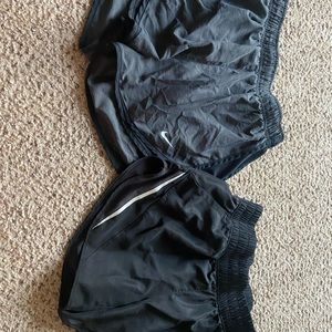 Workout shorts and jean shorts